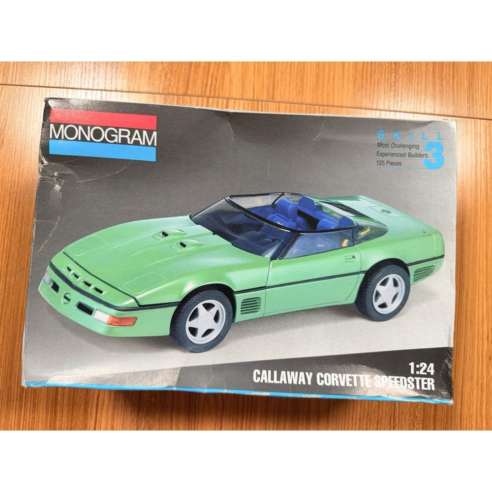 Monogram 1:24 Callaway Corvette Speedster Model Kit 2958 Open Box Unbuilt